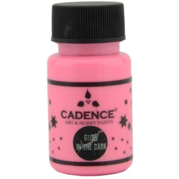 Cadence glow in the dark verf 50ml roze