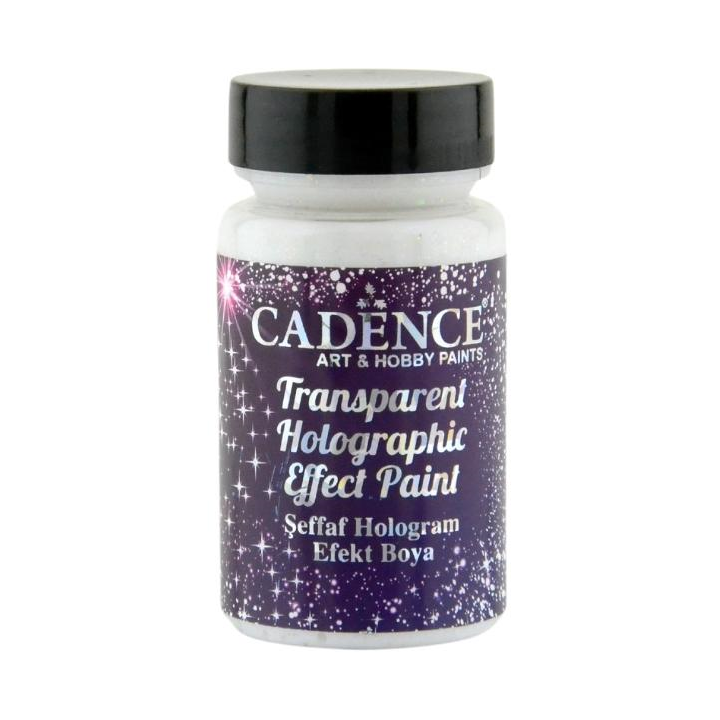 Cadence holografische glitter effect verf 90ml transparant