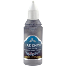 Cadence glas- en porseleinverf contour 50ml zilver