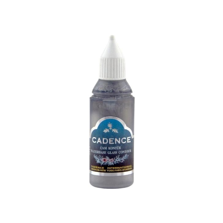 Cadence glas- en porseleinverf contour 50ml zilver
