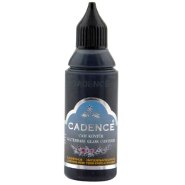 Cadence glas- en porseleinverf contour 50ml zwart