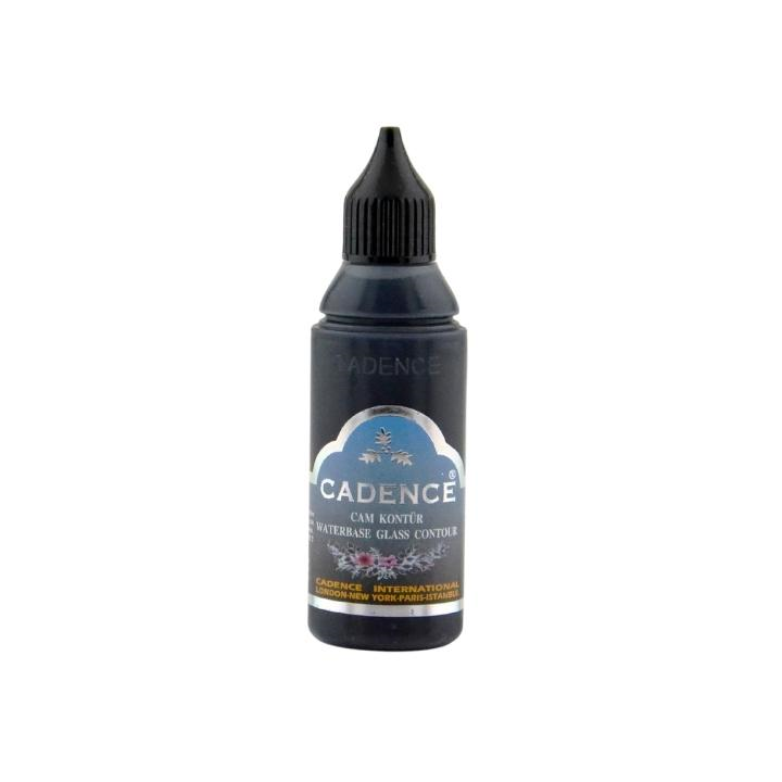 Cadence glas- en porseleinverf contour 50ml zwart