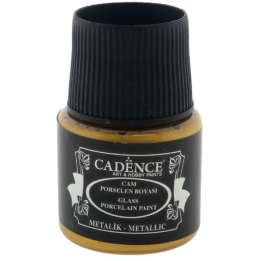Cadence glas- en porseleinverf metallic 45ml goud