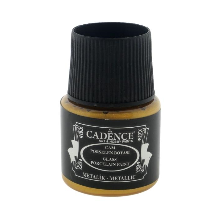 Cadence glas- en porseleinverf metallic 45ml goud