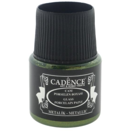 Cadence glas- en porseleinverf metallic 45ml groen