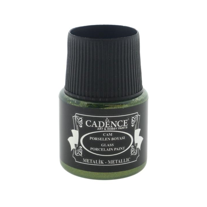 Cadence glas- en porseleinverf metallic 45ml groen