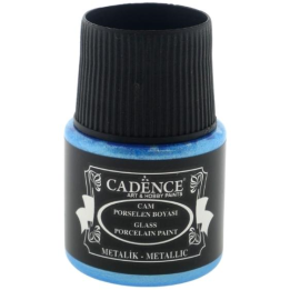 Cadence glas- en porseleinverf metallic 45ml lichtblauw