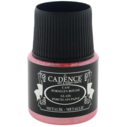 Cadence glas- en porseleinverf metallic 45ml lichtroze