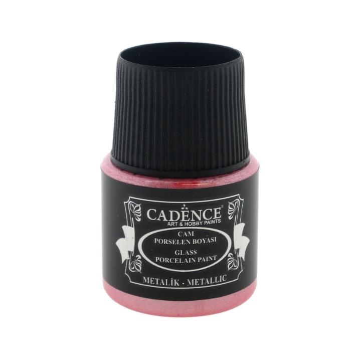 Cadence glas- en porseleinverf metallic 45ml lichtroze