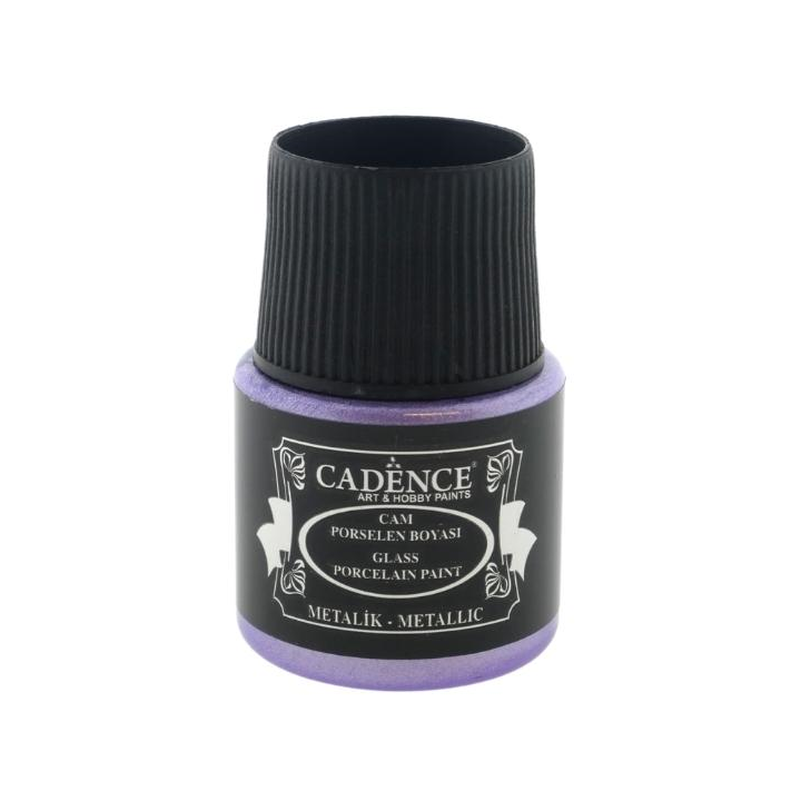 Cadence glas- en porseleinverf metallic 45ml lila