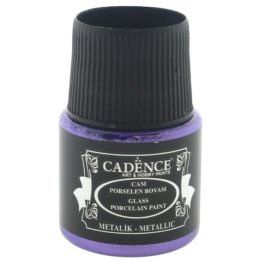 Cadence glas- en porseleinverf metallic 45ml paars