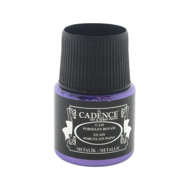 Cadence glas- en porseleinverf metallic 45ml paars