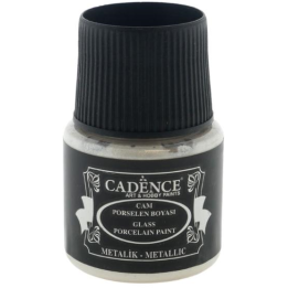 Cadence glas- en porseleinverf metallic 45ml parelmoer