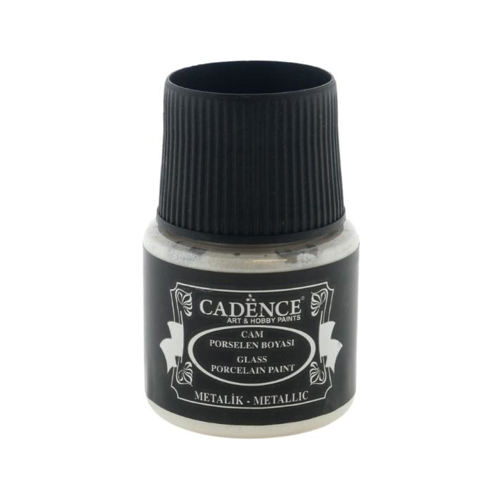 Cadence glas- en porseleinverf metallic 45ml parelmoer