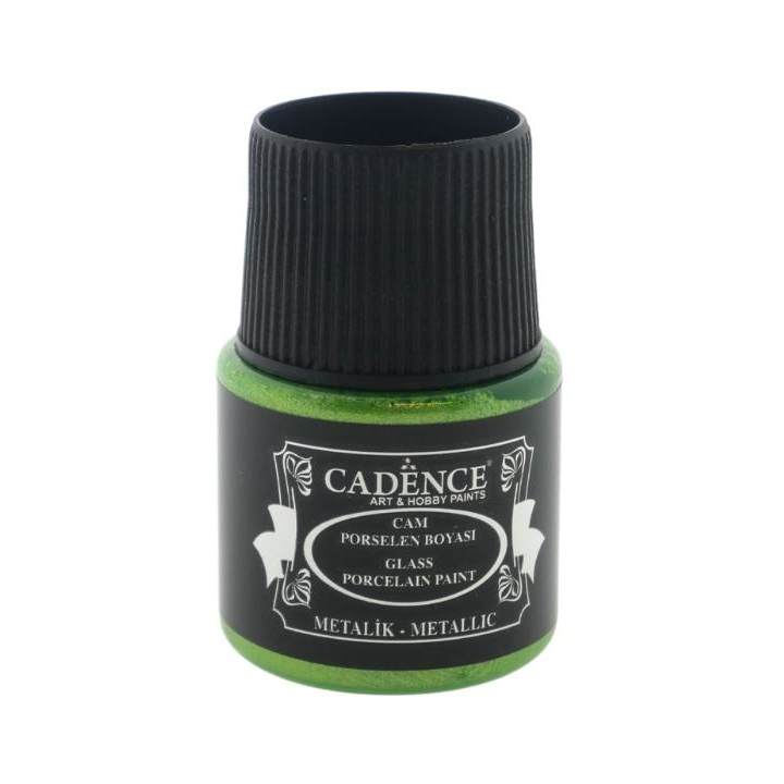 Cadence glas- en porseleinverf metallic 45ml pistache groen