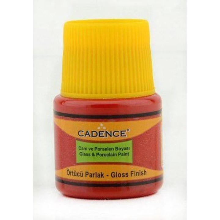 Cadence glas- en porseleinverf opaque 45ml green aardbeienrood