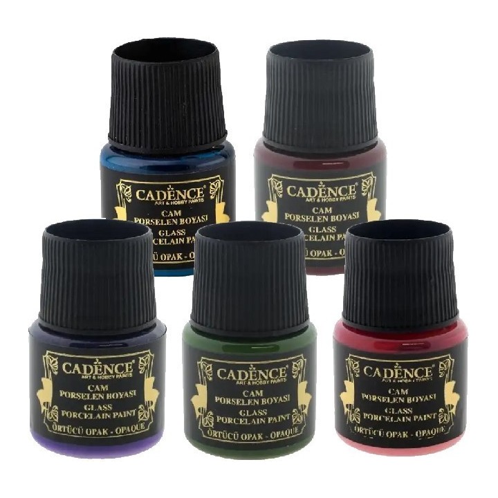 Cadence glas- en porseleinverf opaque 45ml bordeaux