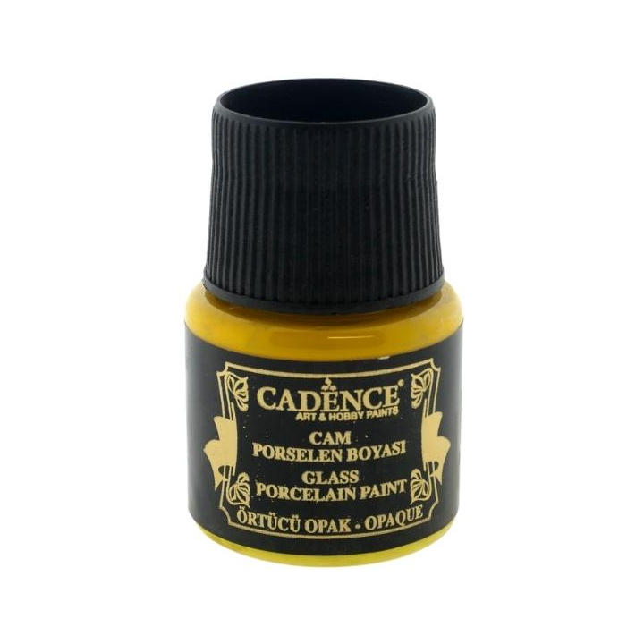 Cadence glas- en porseleinverf opaque 45ml citroengeel