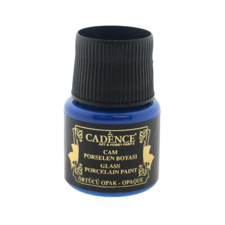 Cadence glas- en porseleinverf opaque 45ml koningsblauw