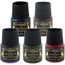Cadence glas- en porseleinverf opaque 45ml aubergine