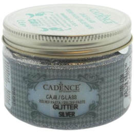 Cadence glas glitter relief pasta 150ml zilver