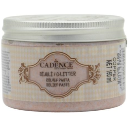 Cadence glas glitter relief pasta 150ml koper