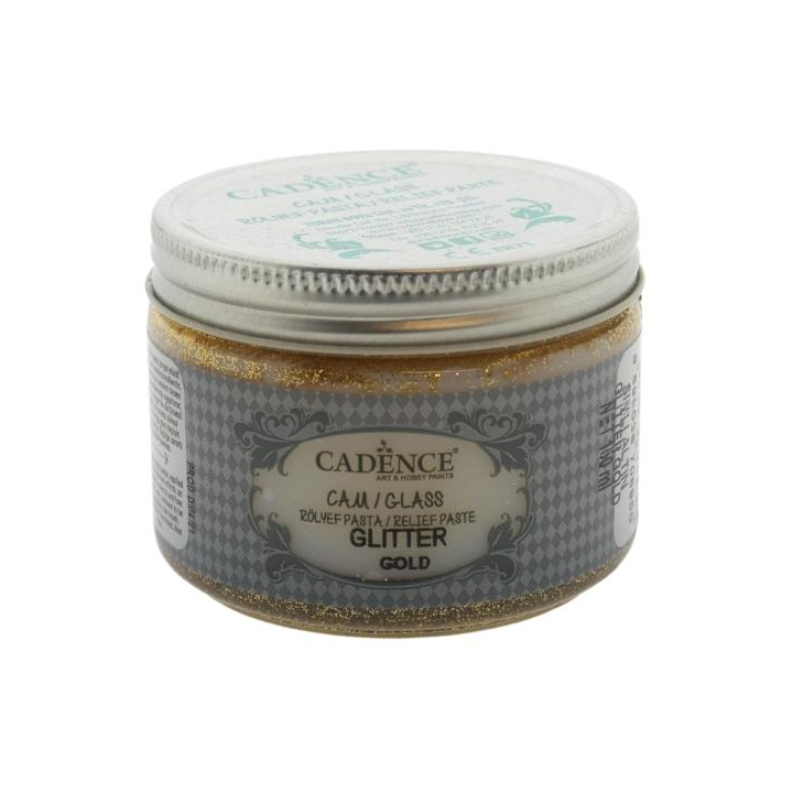 Cadence glas glitter relief pasta 150ml goud