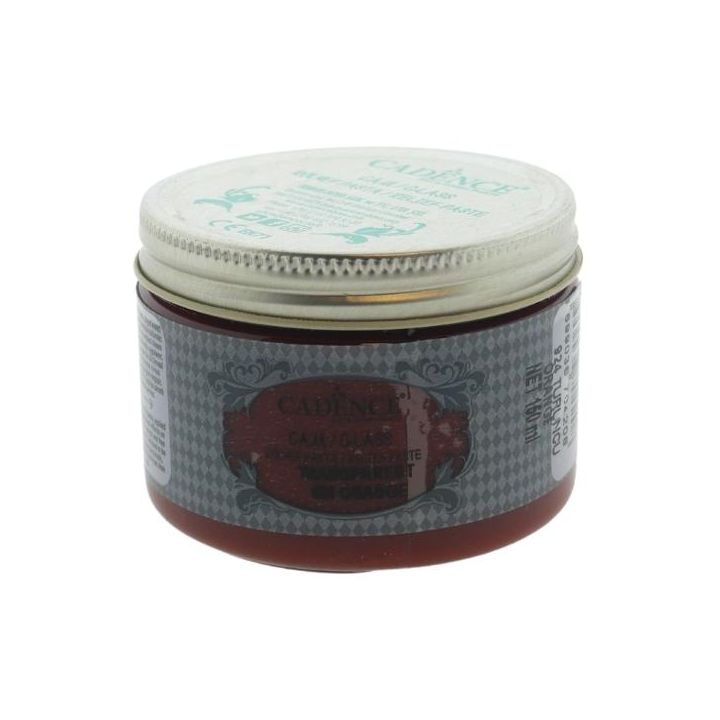 Cadence glas transparant relief pasta 150ml oranje