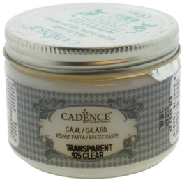 Cadence glas transparant relief pasta 150ml transparant