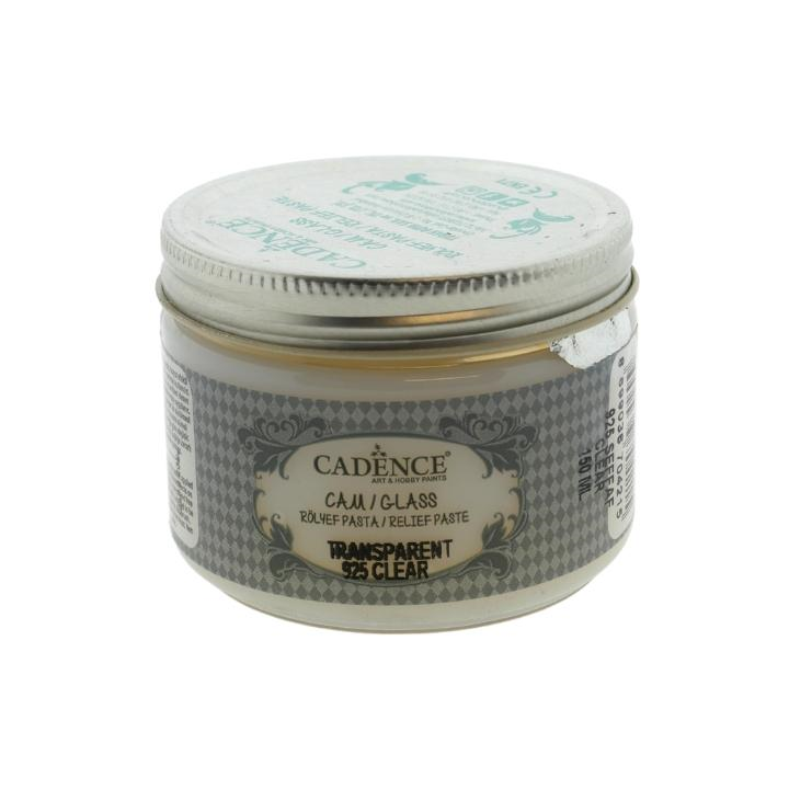 Cadence glas transparant relief pasta 150ml transparant