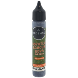 Cadence dimensional verf glitter 25ml zwart