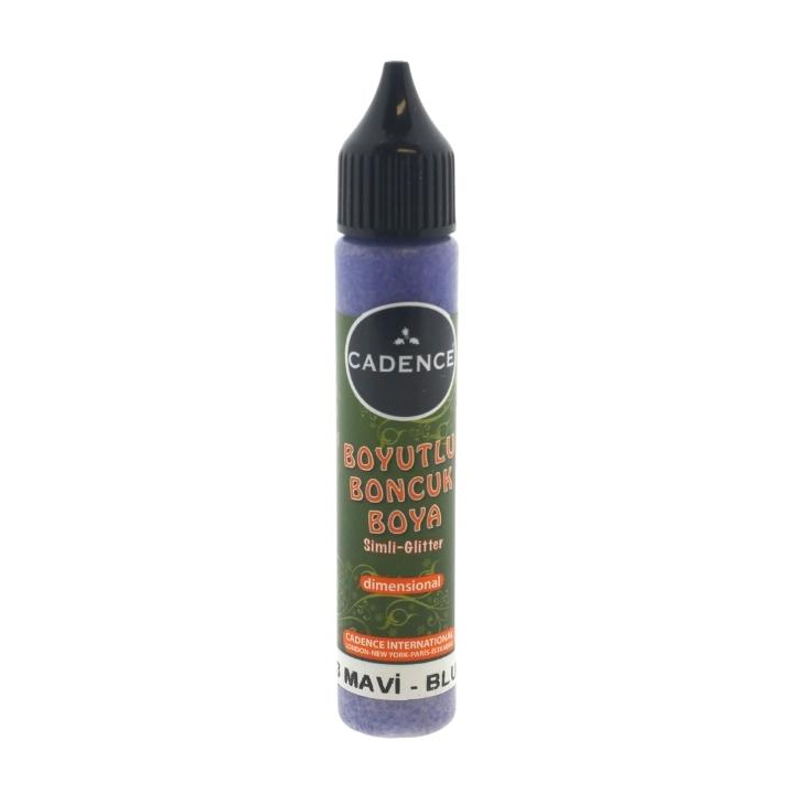 Cadence dimensional verf glitter 25ml blauw