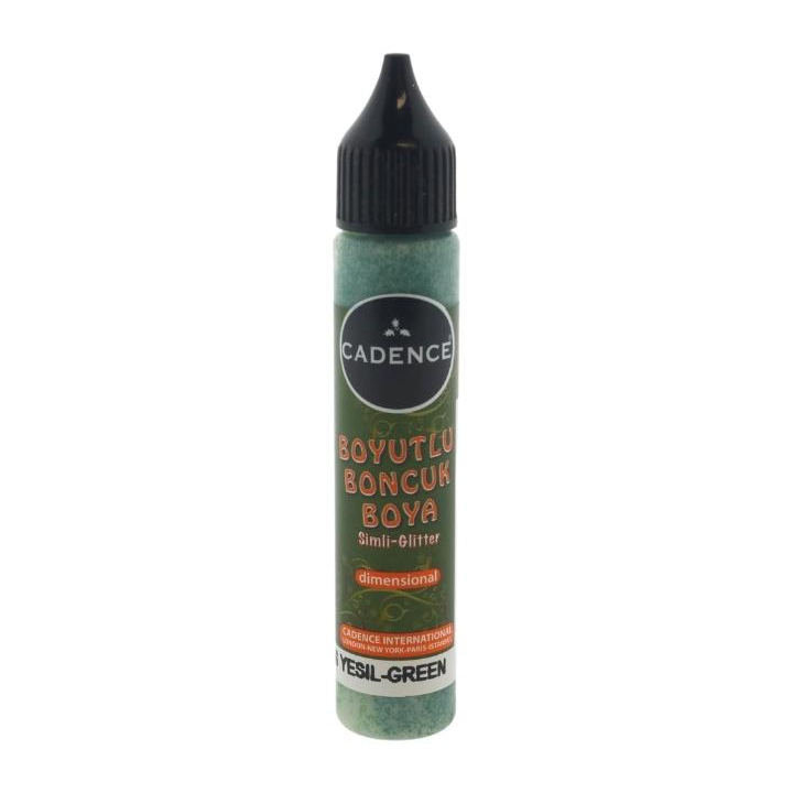 Cadence dimensional verf glitter 25ml groen