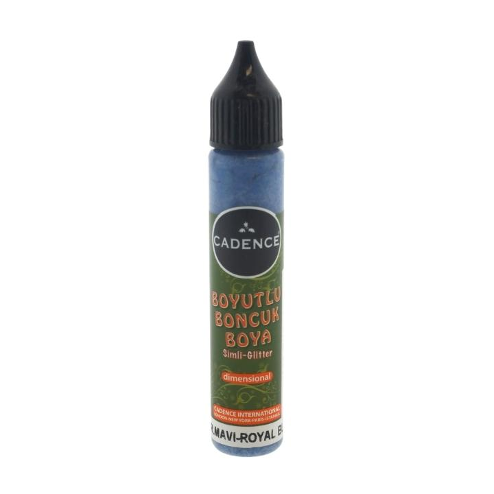 Cadence dimensional verf glitter 25ml koningsblauw