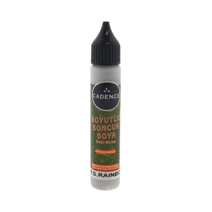 Cadence dimensional verf glitter 25ml regenboog zilver