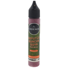 Cadence dimensional verf glitter 25ml rood