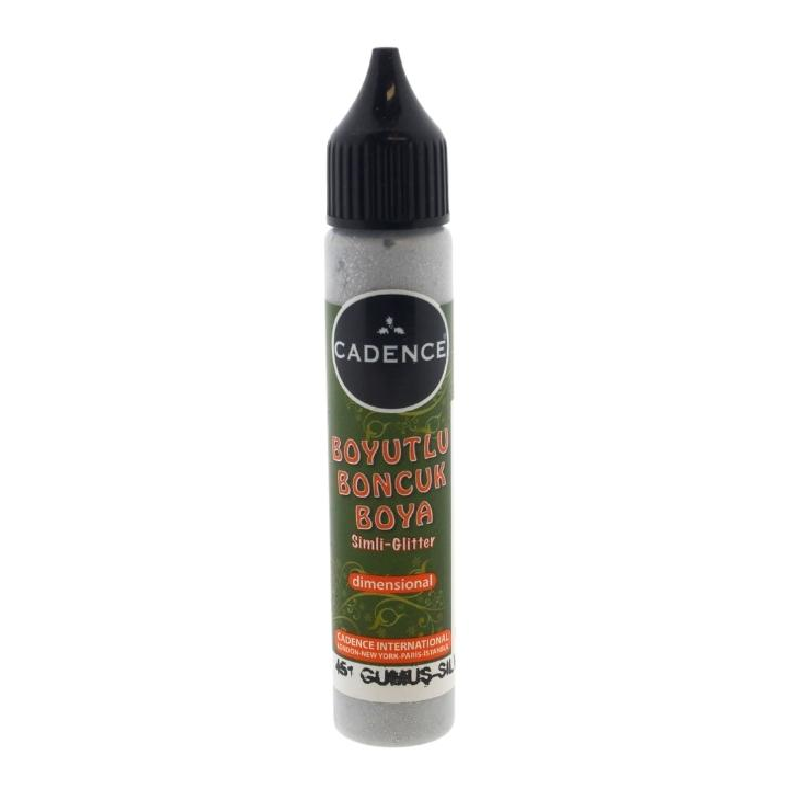 Cadence dimensional verf glitter 25ml zilver