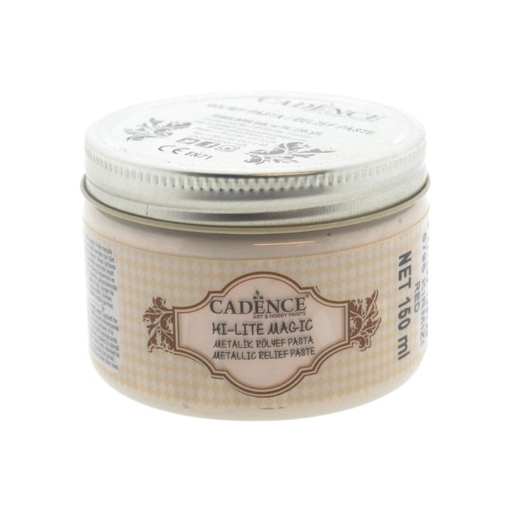 Cadence hi lite metallic relief pasta 150ml rood