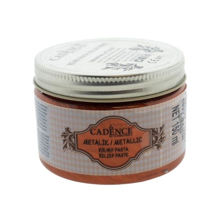 Cadence metallic relief pasta 150ml koper