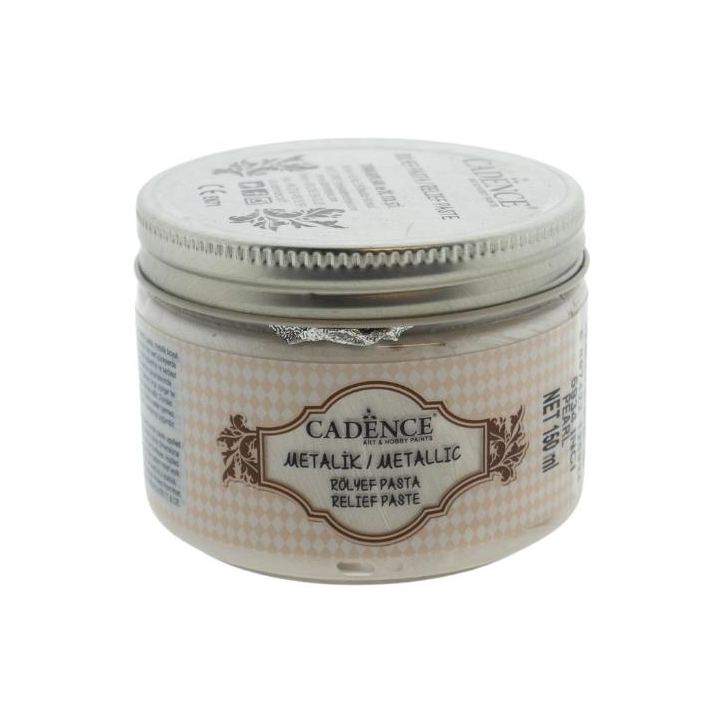 Cadence metallic relief pasta 150ml parelmoer