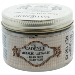 Cadence metallic relief pasta 150ml zilver