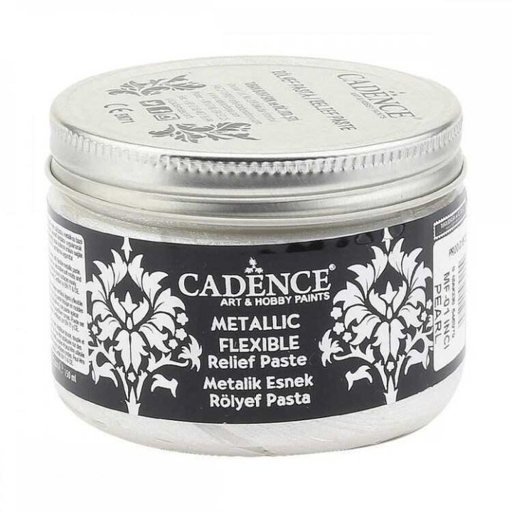 Cadence metallic flexible relief paste 150ml pearl