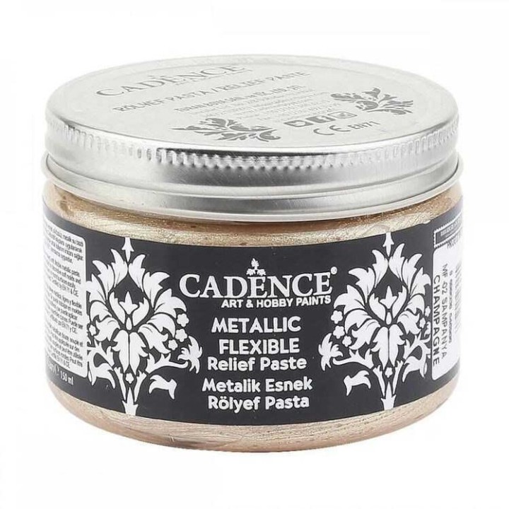 Cadence metallic flexible relief paste 150ml champagne