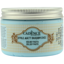Cadence style mat shabby chic relief pasta 150ml babyblauw