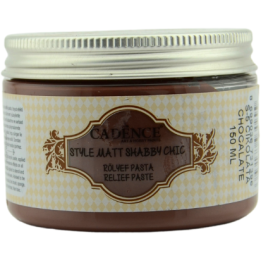 Cadence style mat shabby chic relief pasta 150ml chocoladebruin