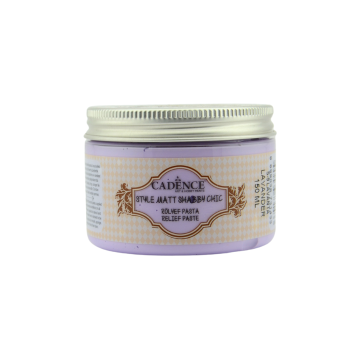 Cadence style mat shabby chic relief pasta 150ml lavendel