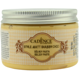Cadence style mat shabby chic relief pasta 150ml lichtgeel