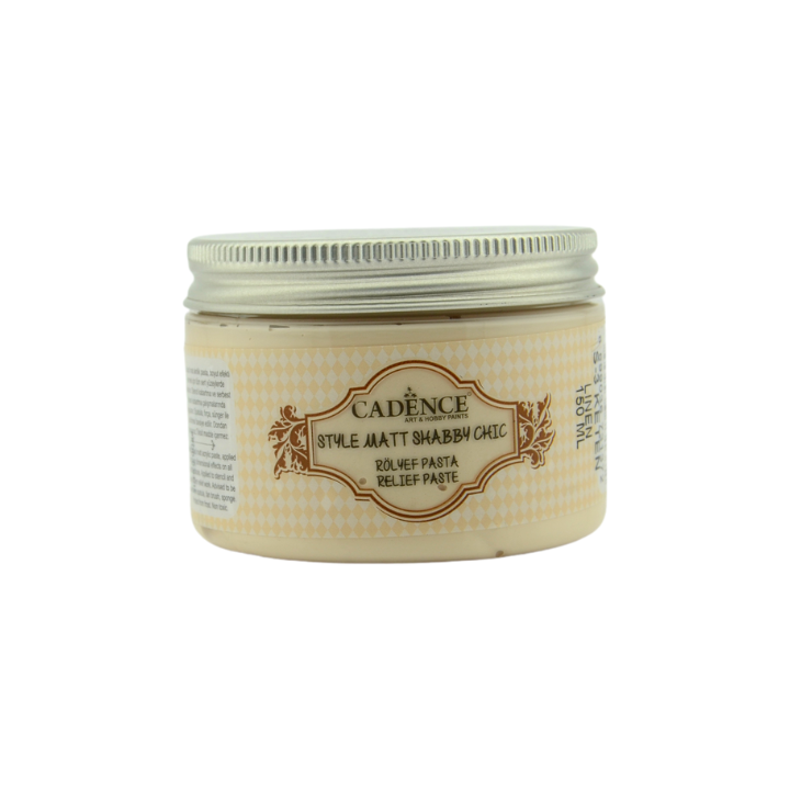 Cadence style mat shabby chic relief pasta 150ml linnen