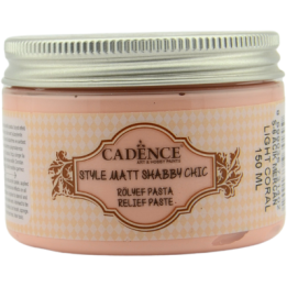 Cadence style mat shabby chic relief pasta 150ml roze