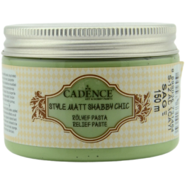 Cadence style mat shabby chic relief pasta 150ml sage
